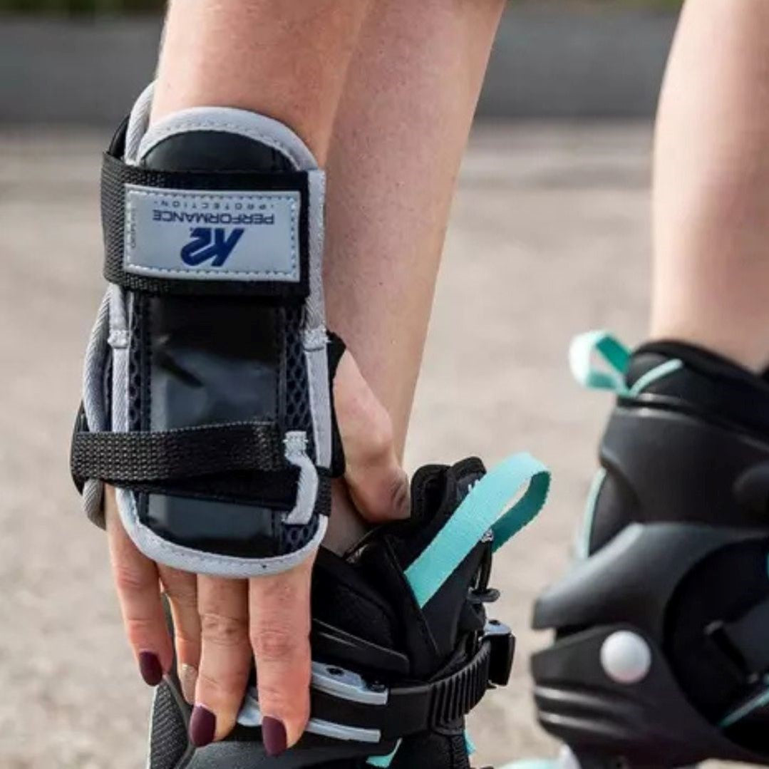 K2 Performance Black Purple Womens Wrist Guards - Lucky Skates