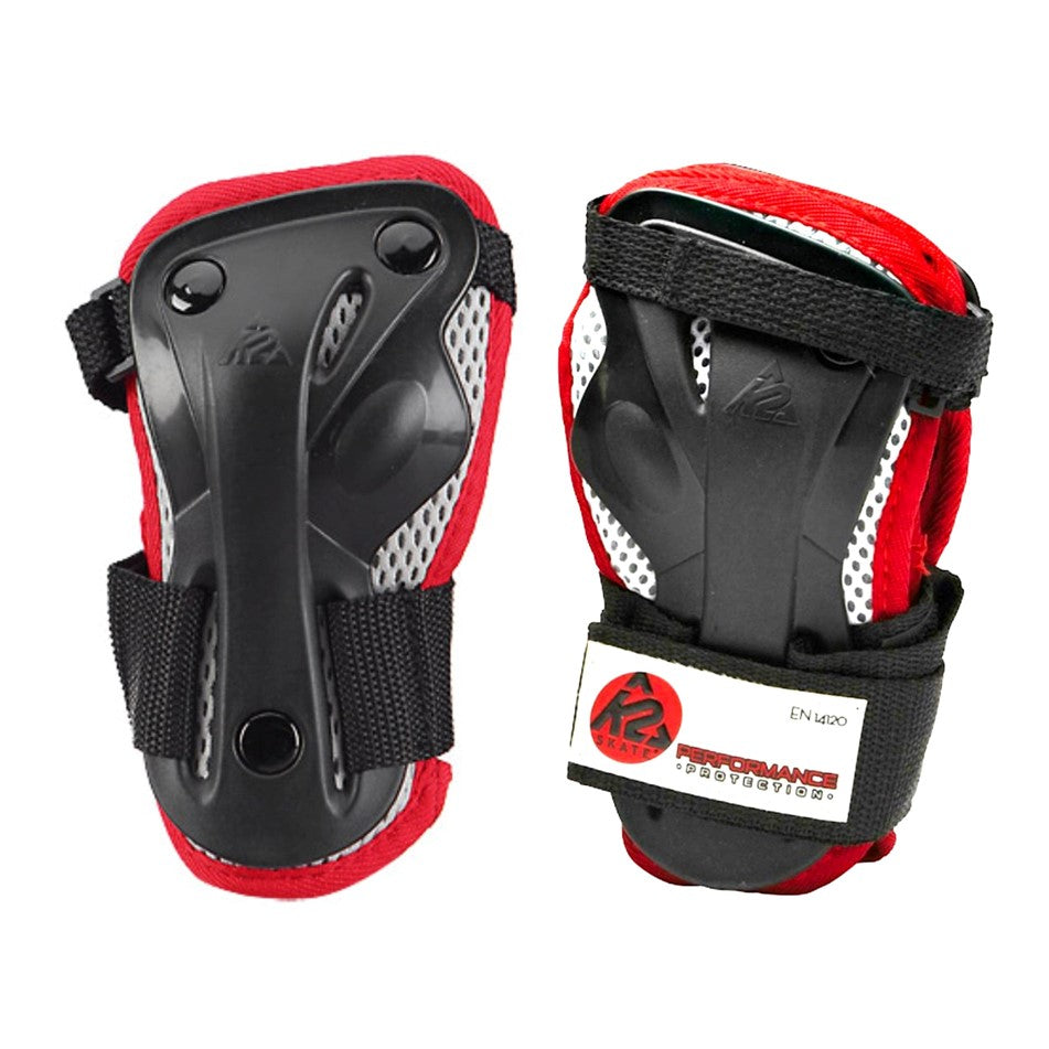 K2 Performance Mens Skate Wrist Guards Black/Red - Lucky Skates