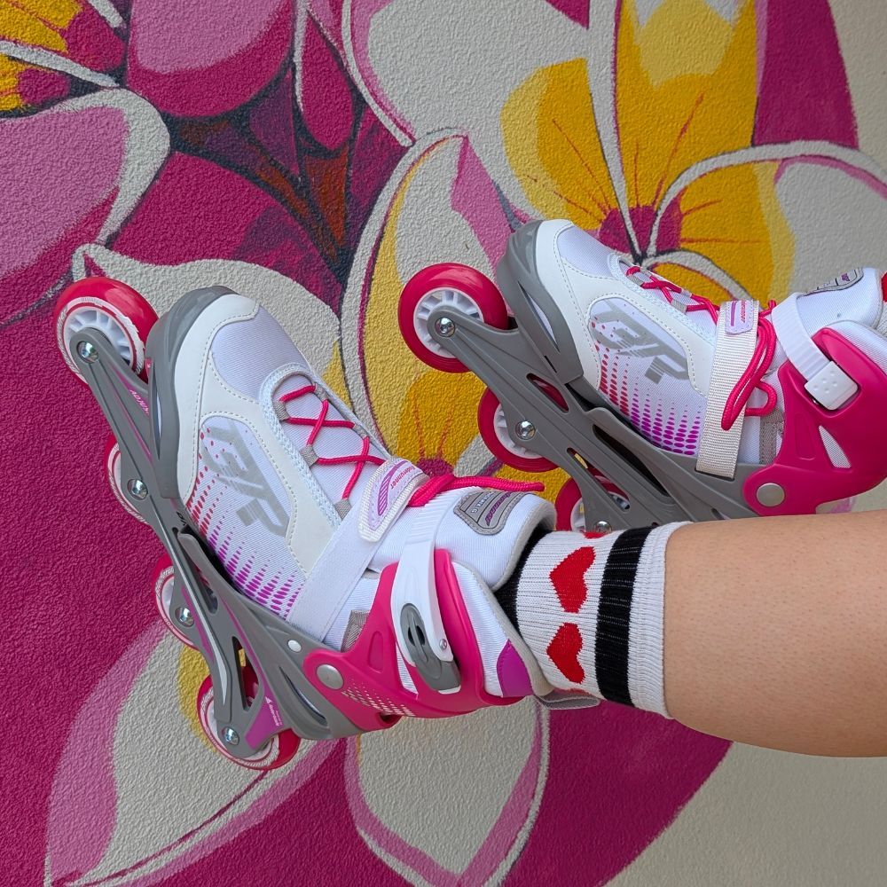 Kids Adjustable Bladerunner Phoenix White/Fuchsia Inline Skates