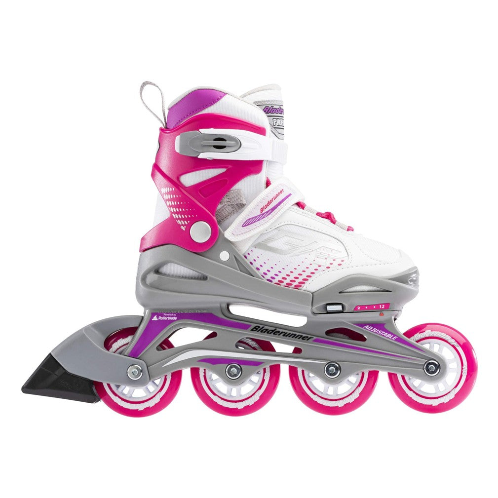 Bladerunner Phoenix Kids Adjustable  Inline Skates White/Pink/Purple - Lucky Skates 
