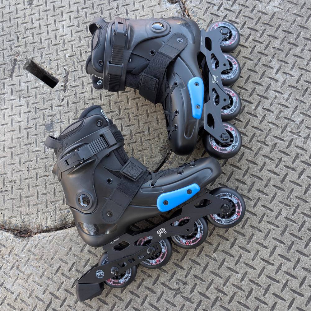 FR FRJ Black Junior Inline Skates - Lucky Skates