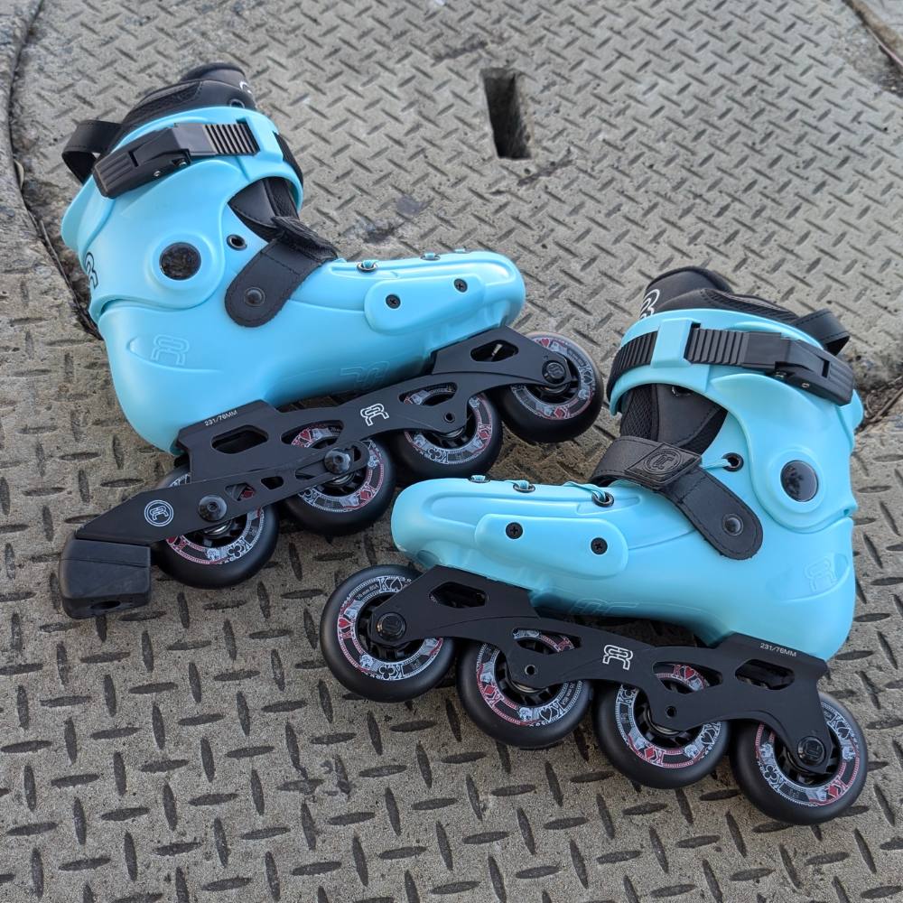 FR FRJ Light Blue Kids Adjustable Inline Skates - Lucky Skates