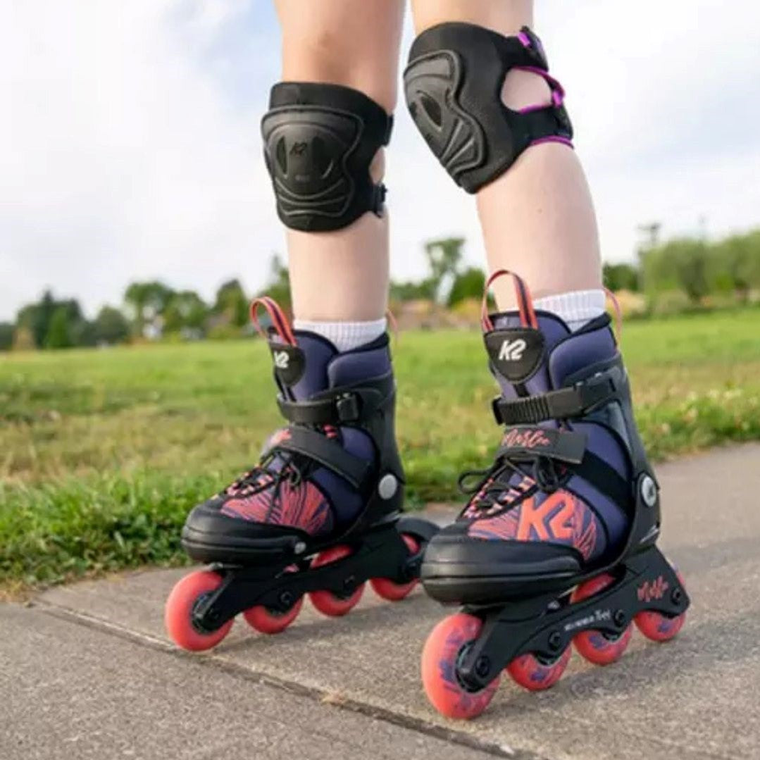 Kids Adjustable K2 Marlee Purple/Coral Inline Skates *Last Pair* US 11J-2 - Lucky Skates
