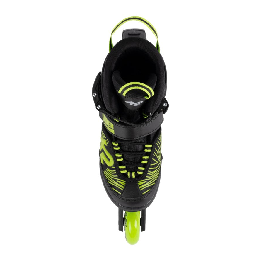 Kids Adjustable K2 Raider Black/Lime Inline Skates *Last Pair* US 11J-2 - Lucky Skates