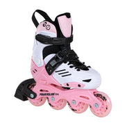 Powerslide Khaan Junior Kids Adjustable LTD Inline Skates White/Pink - Lucky Skates 