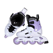 Kids Adjustable Powerslide Khaan Junior LTD White Purple Inline Skates - Lucky Skates