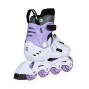 Kids Adjustable Powerslide Khaan Junior LTD White Purple Inline Skates - Lucky Skates