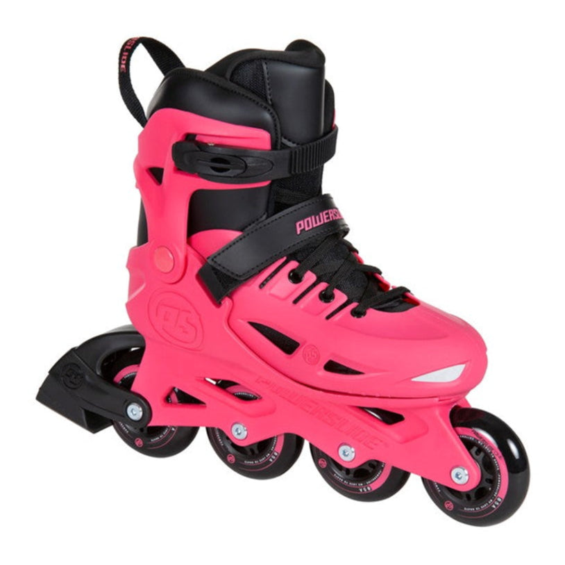 Kids Adjustable Powerslide Phuzion Stargaze Neon Hot Pink Inline Adjustable Skates - Lucky Skates