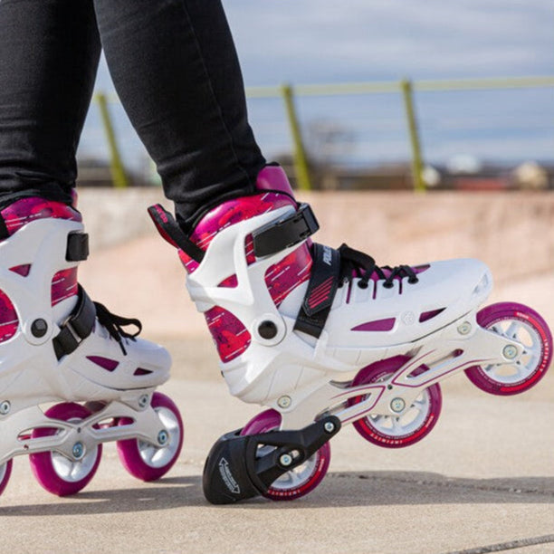 Kids Adjustable Powerslide Phuzion Universe Pink Inline Tri Skates - Lucky Skates