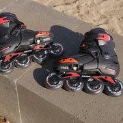 Kids Adjustable Rollerblade Apex Black Inline Skates - Lucky Skates
