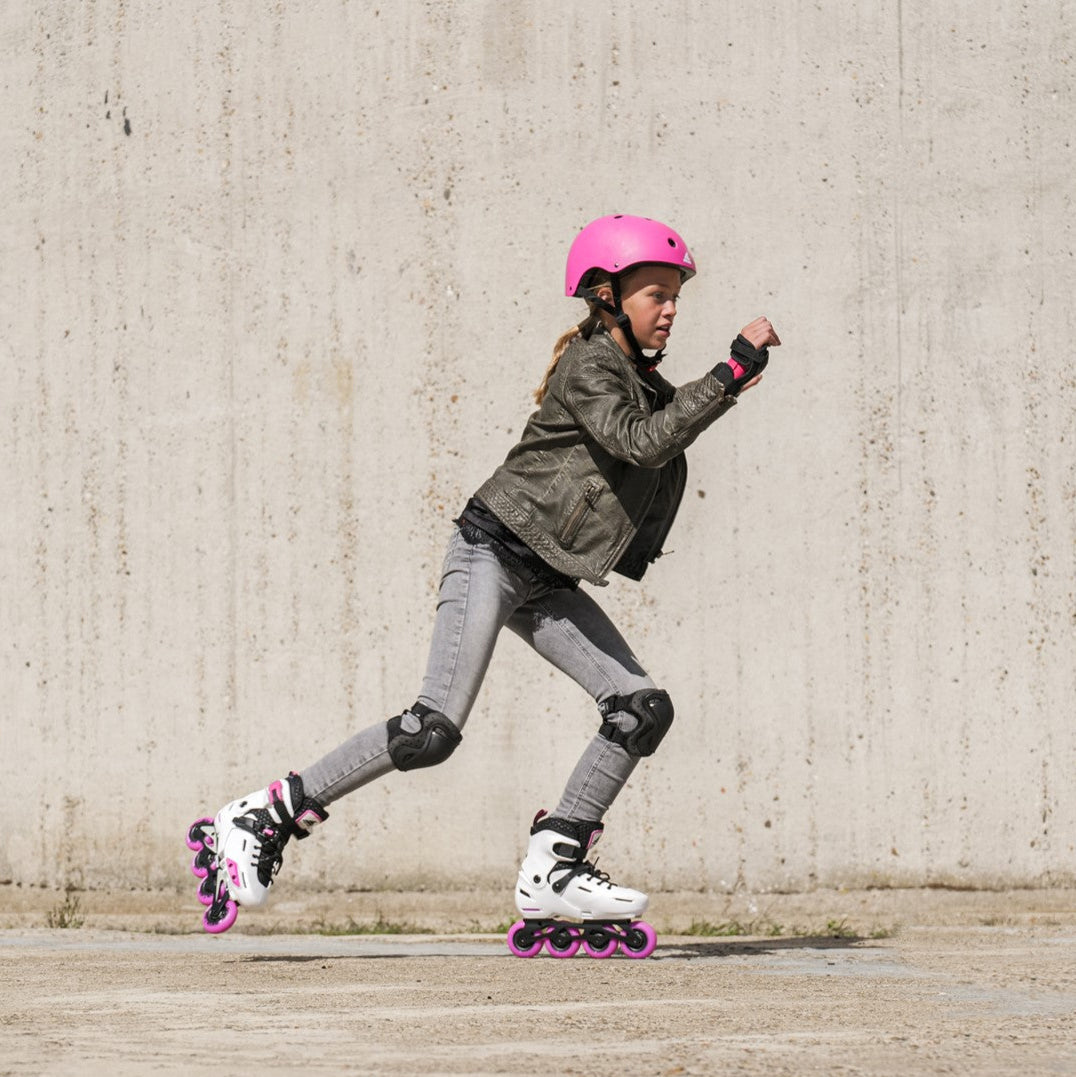 Kids Adjustable Rollerblade Apex Pink Inline Skates - Lucky Skates