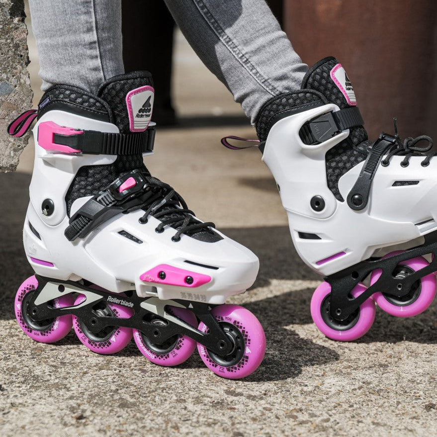 Kids Adjustable Rollerblade Apex Pink Inline Skates - Lucky Skates