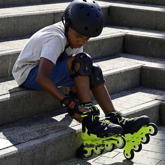 Kids Adjustable Rollerblade Microblade Neon Inline Skates - Lucky Skates