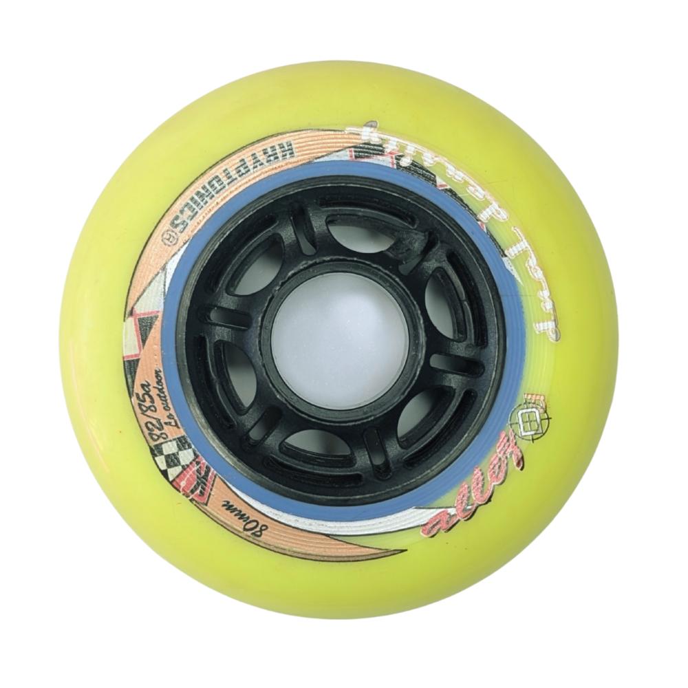 Kryptonic Dual Durometer Inline Wheel Yellow - Lucky Skates  