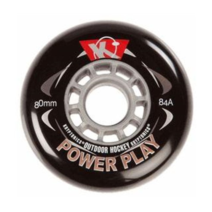 Kryptonic Power Play Black Inline Wheels - 4 Pack - Lucky Skates