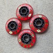 Labeda Union Indoor Inline Hockey Skate Wheels X-soft Red 80mm 4 Pack - Lucky Skates 
