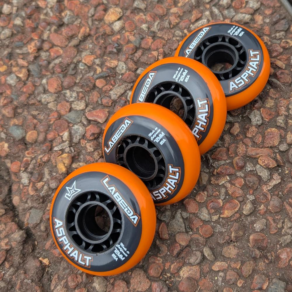 Labeda Gripper Asphalt Roller Hockey Orange Inline Wheel 85A - Lucky Skates