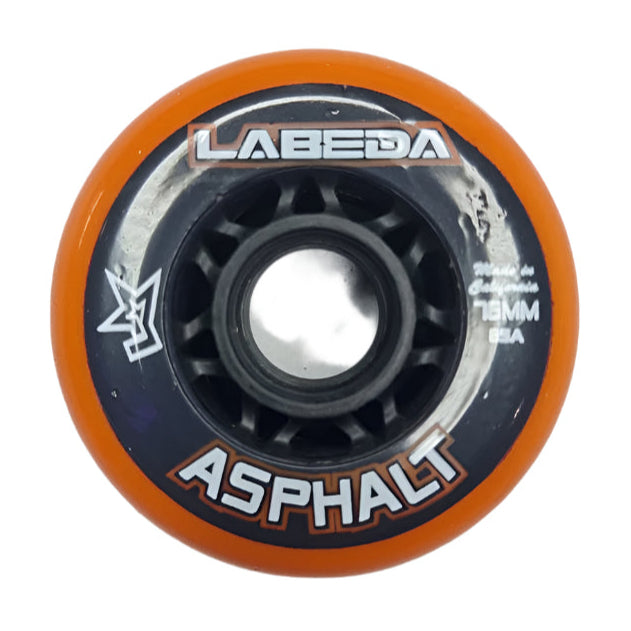 Labeda Gripper Asphalt Orange Inline Wheel 85A - Lucky Skates