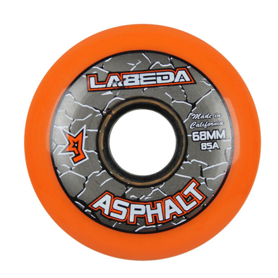 Labeda Gripper Asphalt Orange Inline Wheel 85A - Lucky Skates
