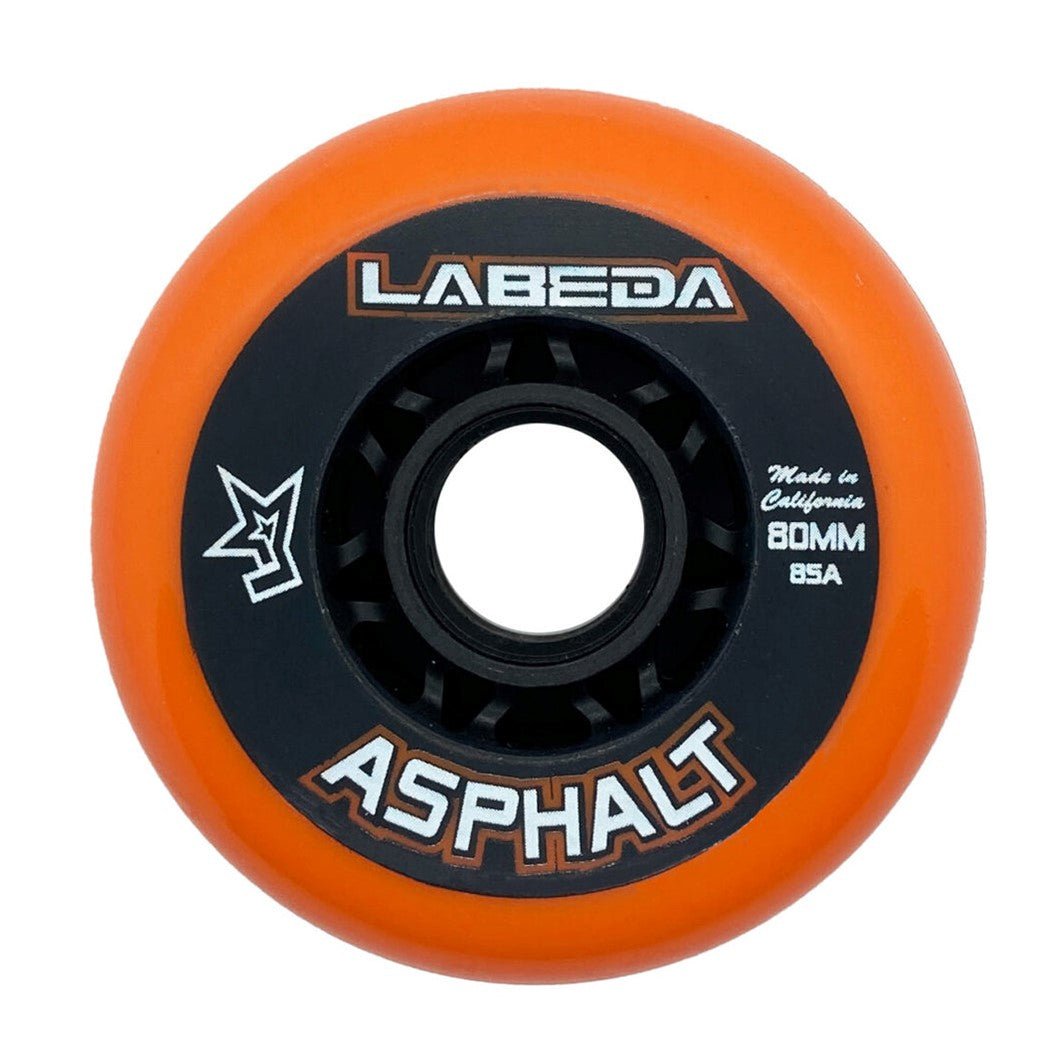 Labeda Gripper Asphalt Orange Inline Outdoor Roller Hockey Wheel 85A 80mm - Lucky Skates
