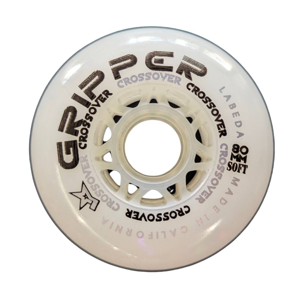 Labeda Crossover Soft Indoor Inline Hockey Wheels White 80mm Soft - Lucky Skates 