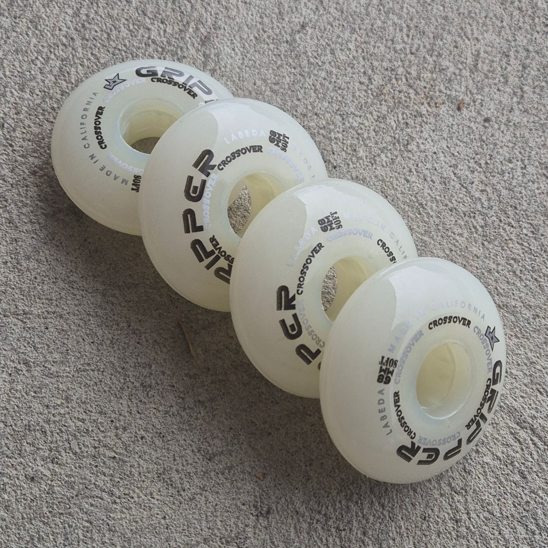 Labeda Crossover Soft Indoor Inline Hockey Wheels White 68mm Soft 4 Pack - Lucky Skates 