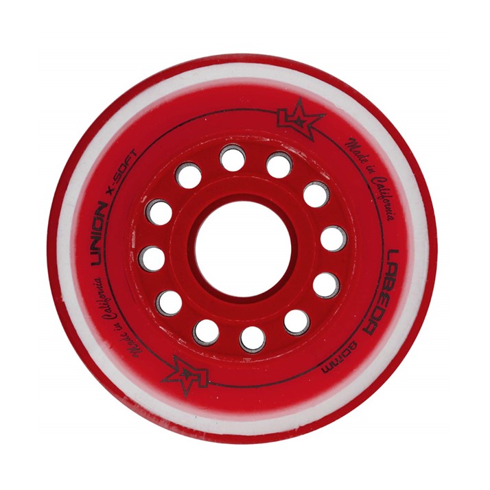Labeda Union X-Soft Indoor Inline Hockey Wheel Red - 4 Pack - Lucky Skates