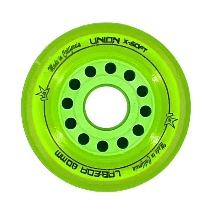 Labeda Union X-Soft Green Indoor Inline Hockey Wheel - 4 Pack - Lucky Skates