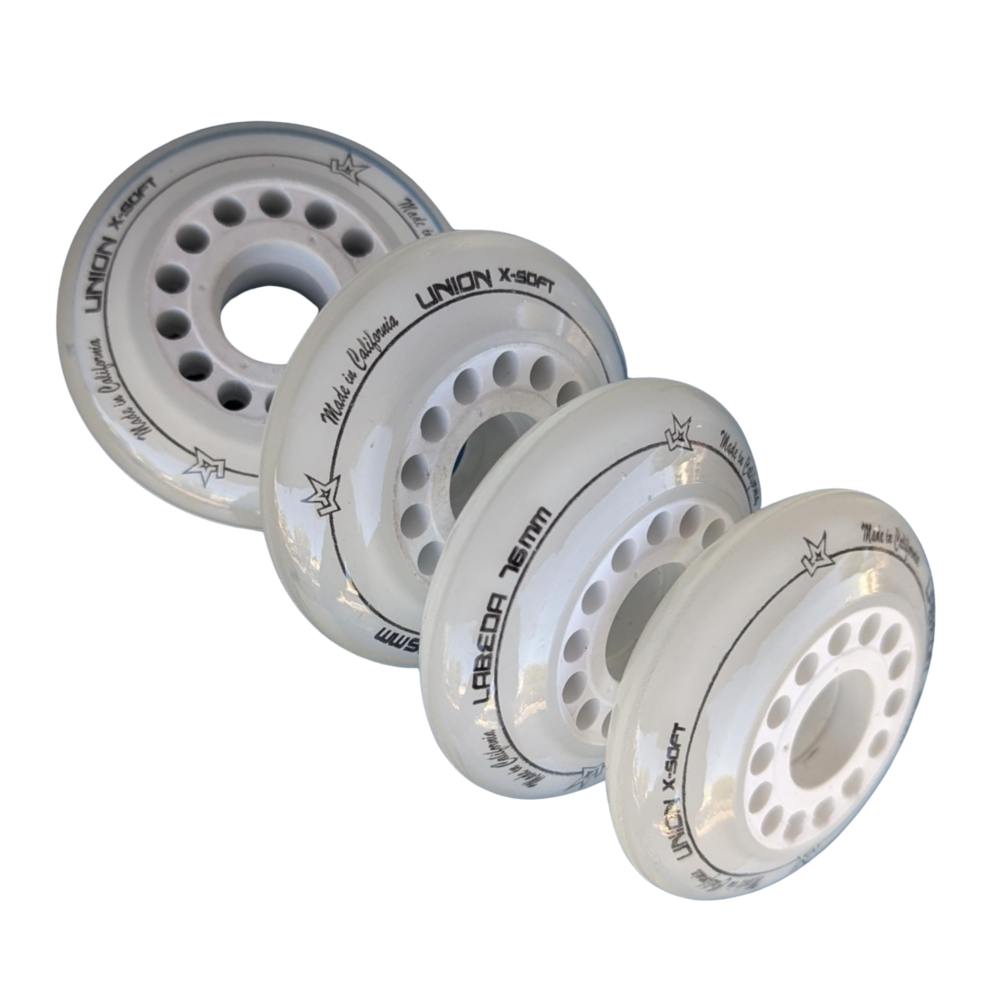 Labeda Union X-Soft White 76mm Inline Hockey Wheel - 4 Pack - Lucky Skates