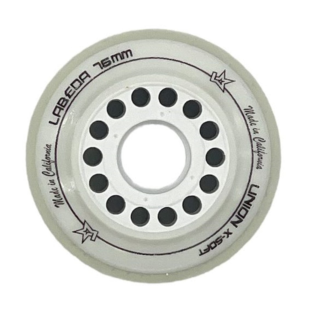 Labeda Union X-Soft White Indoor Inline Hockey Wheel White - 4 Pack - Lucky Skates