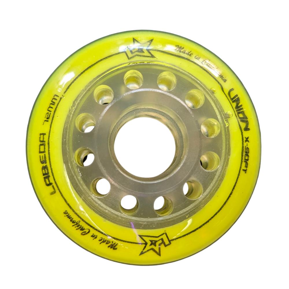 Labeda Union X-Soft Yellow Inline Roller Hockey Wheels - 4 Pack - Lucky Skates 