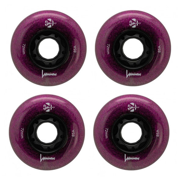 light up purple inline wheels