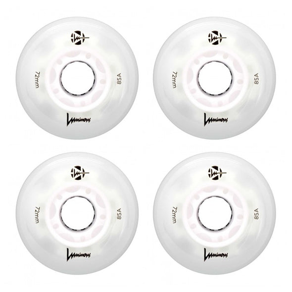 Luminous Light Up Glow LED Inline Wheels 72mm 85A - 4 Pack