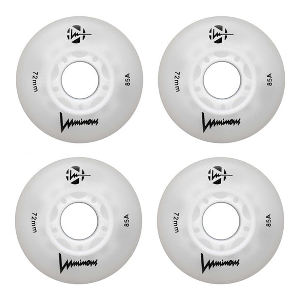 white light up inline wheels