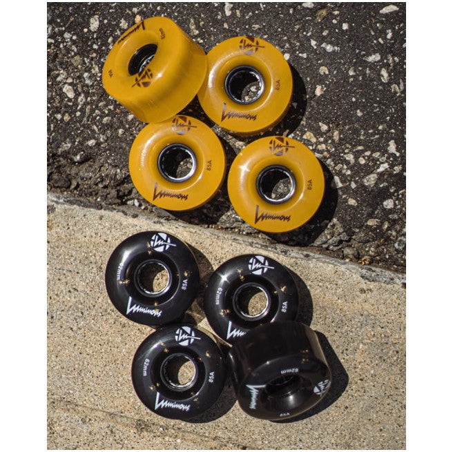 black yellow light up roller skate wheels