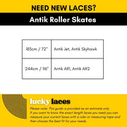 Lucky Laces Antik Roller Skate Length 183cm / 72" Antik Jet, Antik Skyhawk, 244cm / 96" Antik AR1, Antik AR2 - Lucky Skates 