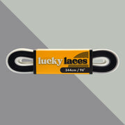 Lucky Laces Black White Duet Skate Laces Shoe Laces - 54" (137cm), 72" (183cm), 96" (244cm) - Lucky Skates 
