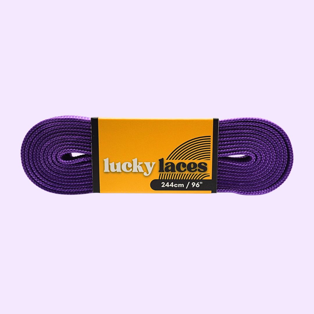 Lucky Laces Purple Potion Waxed Skate Laces Shoe Laces 54" (137cm), 72" (183cm), 96" (244cm) - Lucky Skates 