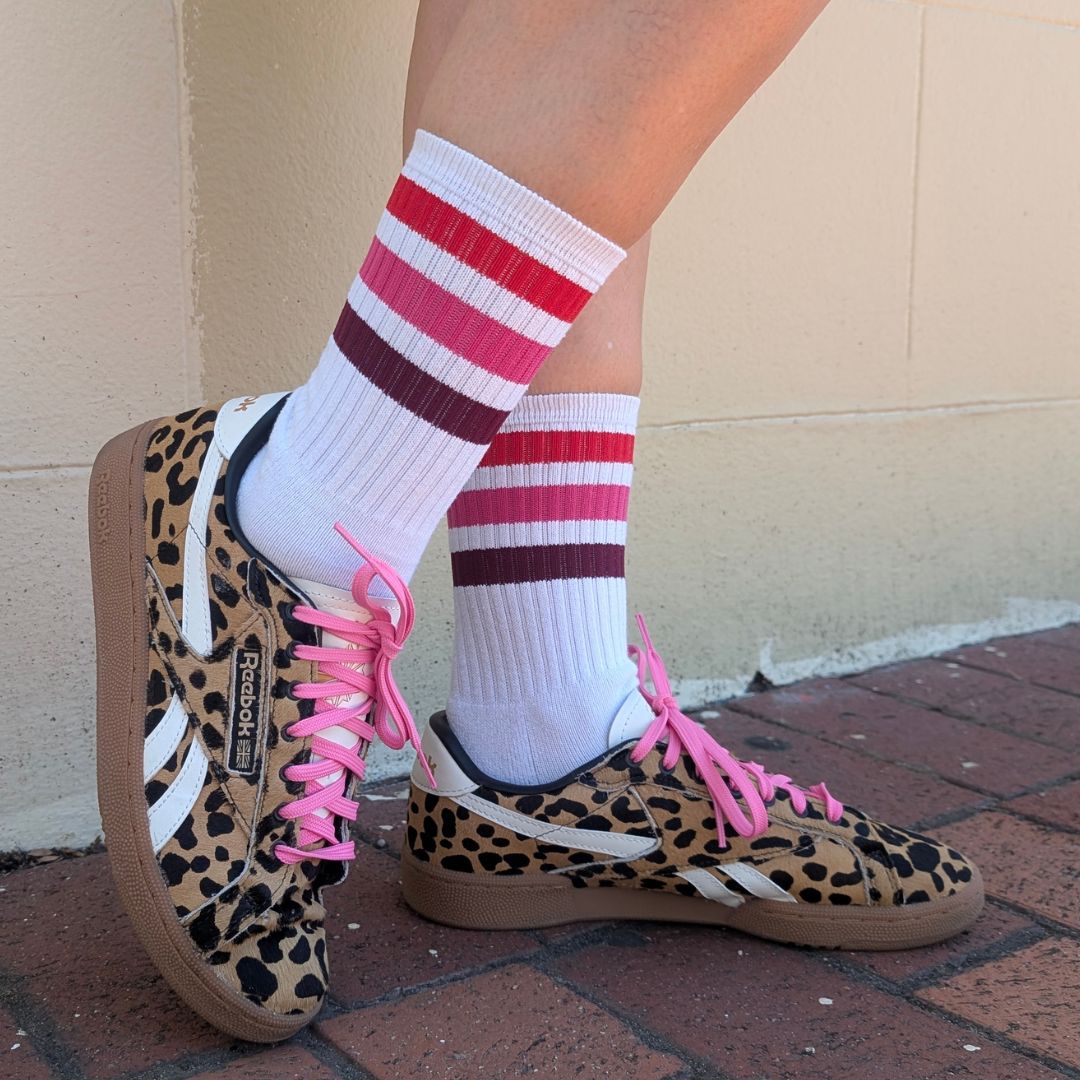 Lucky Laces Waxed Skate Laces - Pink Pony