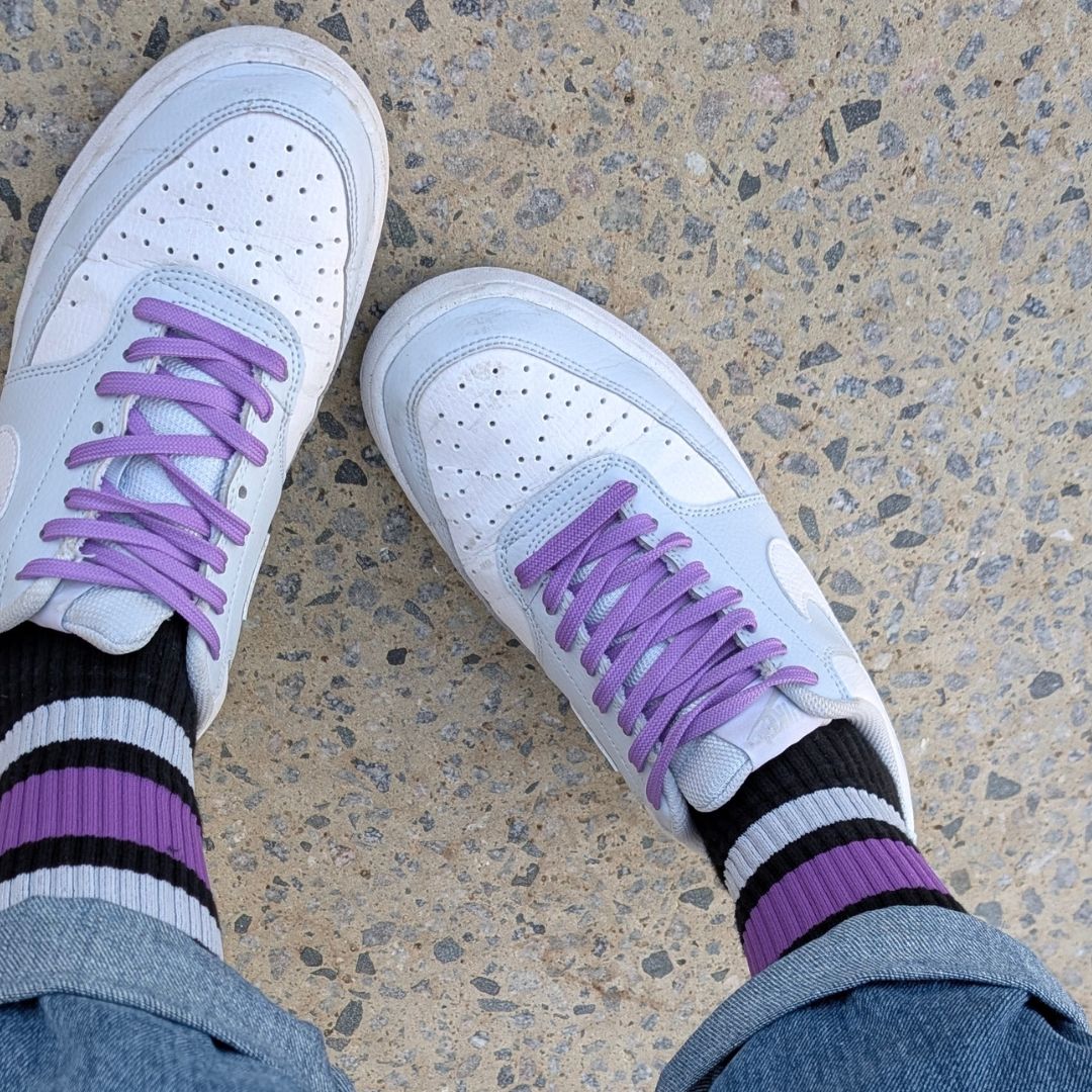 Lucky Laces Purple Potion Waxed Shoe Laces 54 Inch - Lucky Skates 