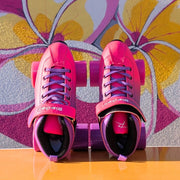 Lucky Laces Purple Potion Waxed Low Cut Quad Roller Skate Laces - Lucky Skates 