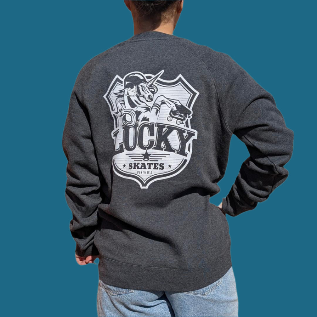 Lucky Skates Asphalt Grey Sweater - Lucky Skates
