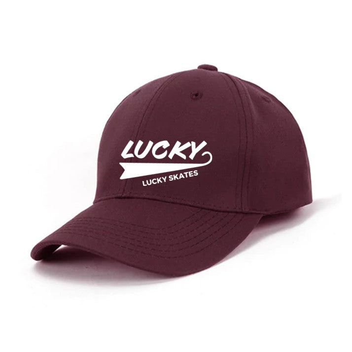 Lucky Skates Flag Maroon Dad Hat - Lucky Skates