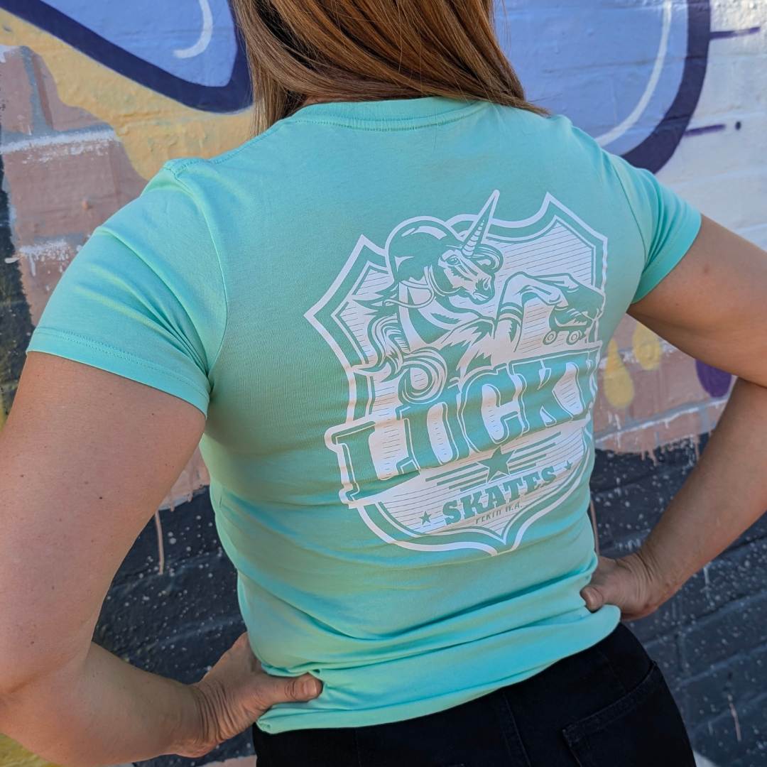 Lucky Skates Mint T-shirt - Lucky Skates 