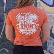 Lucky Skates Peach T-shirt - Lucky Skates 