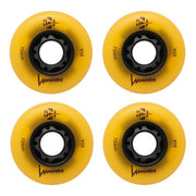Luminous Light Up Glow LED Inline Skate Wheels Sunray Yellow 4 Pack - Lucky Skates