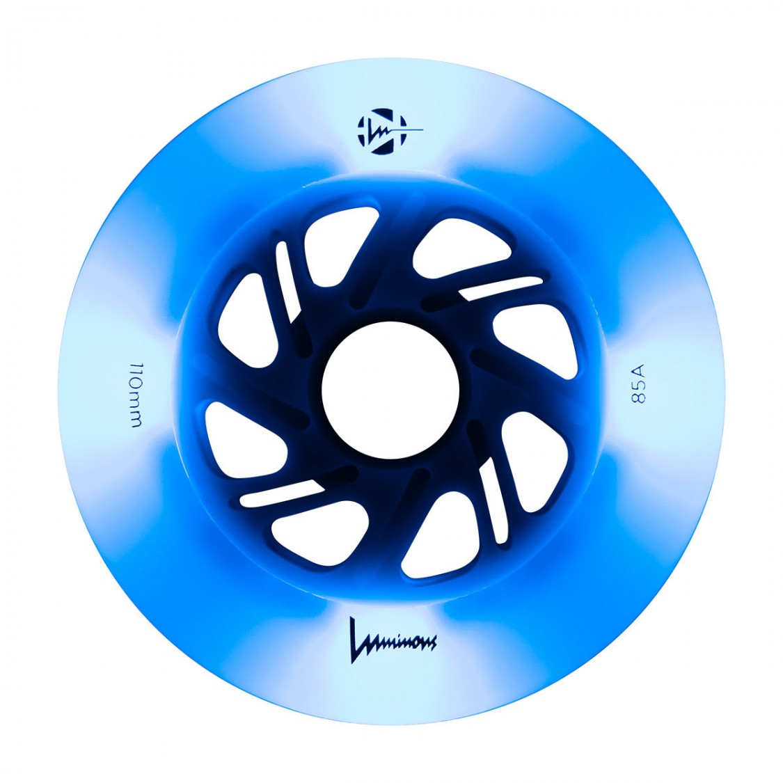 Luminous Light Up Inline Wheel Ocean Blue Glow 110mm 85A *3 Left*