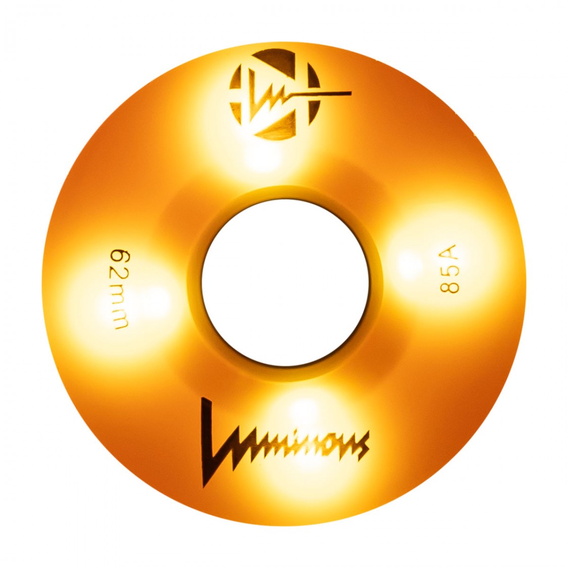 Luminous Light Up Quad Wheels Orange 85A - 4 pack