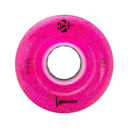 Luminous Light Up Quad LED Outdoor Roller Skate Wheels Pink Glitter 78a 58mm - Lucky Skates