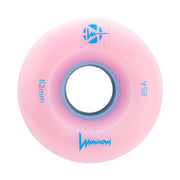 Luminous Light Up Quad LED Hybrid Roller Skate Wheels Light Pink Blue 62mm 85a - Lucky Skates